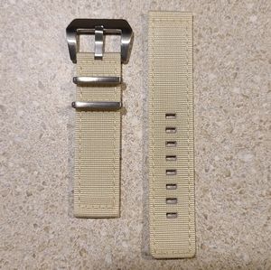 New Desert Tan Canvas Watch Strap 22mm